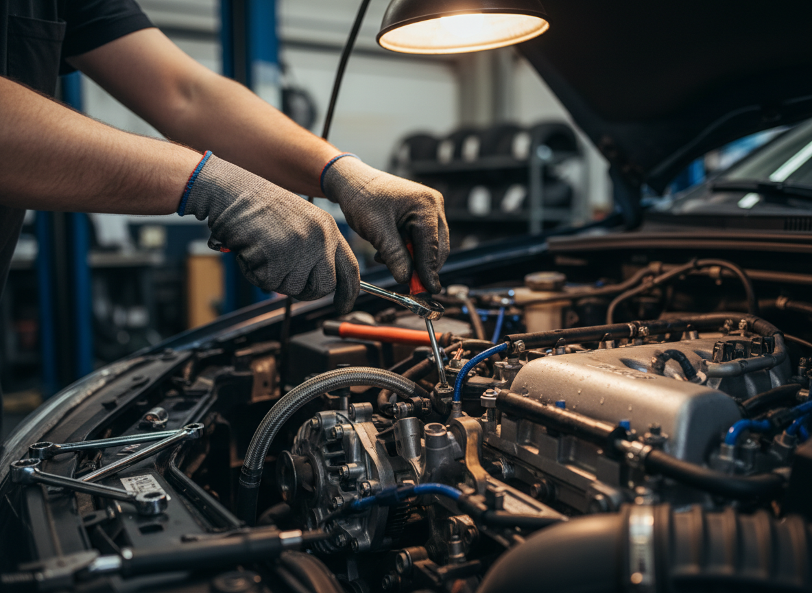 Engine repair work